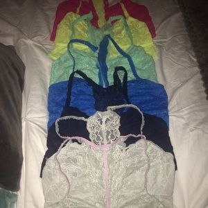 VS Pink lace racerback unlined bralette